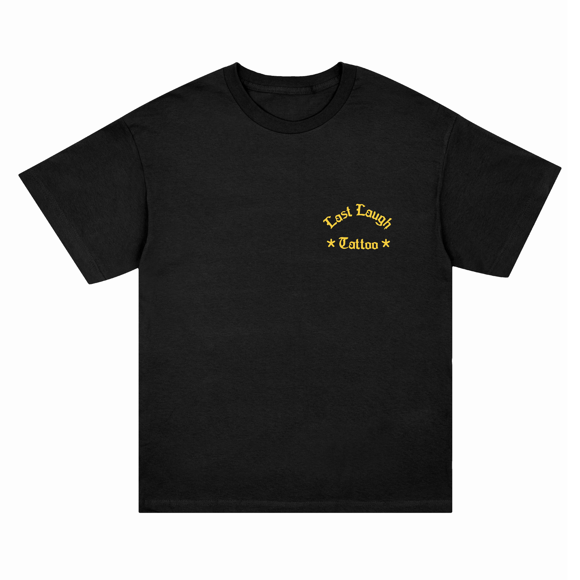 BILLBOARD TEE — BLACK – LAST LAUGH TATTOO