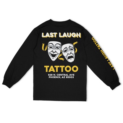 LOGO LONG SLEEVE — BLACK – LAST LAUGH TATTOO LOGO LONG SLEEVE — BLACK – LAST LAUGH TATTOO