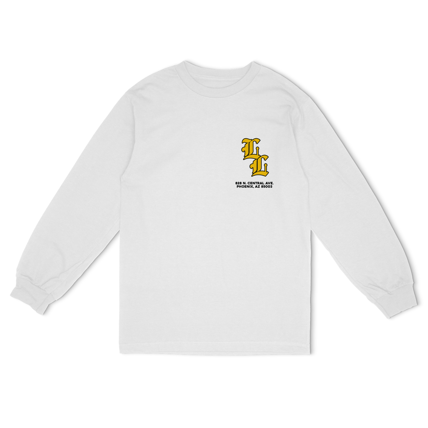 MONOGRAM LONG SLEEVE — WHITE