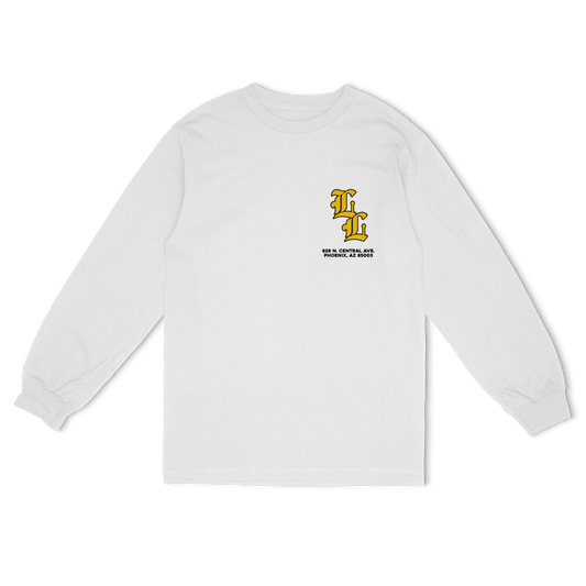 MONOGRAM LONG SLEEVE — WHITE