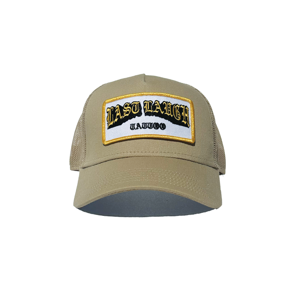 PATCH TRUCKER HAT — CREAM