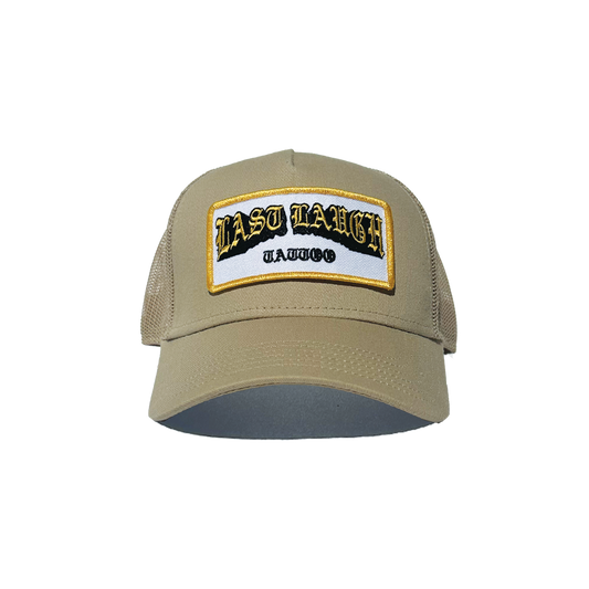 PATCH TRUCKER HAT — CREAM